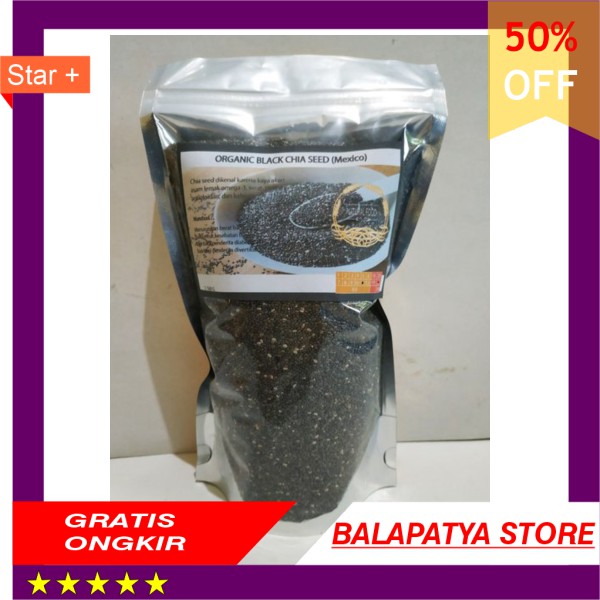 

40 OFF KHUSUS HARI INI !!! Organic Black Chia Seed Mexico 500 Gr
