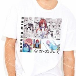 Kaos Anime untuk Cowok dan Cewek Gambar Nakano Miku