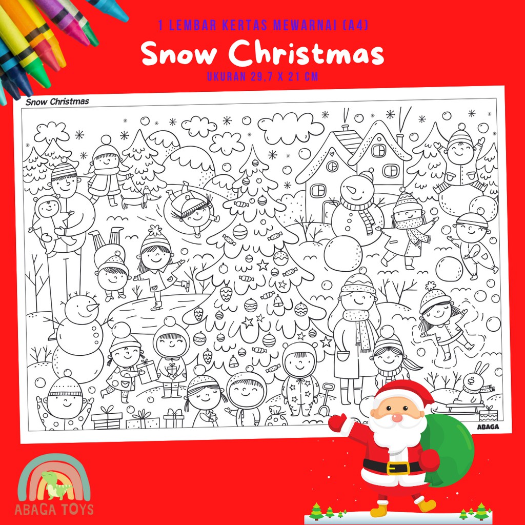 (Min Order 10Pcs) Kertas Gambar Mewarnai A4 - Latih Imajinasi, Kreativitas, Eksplorasi Warna (Coloring Page)-8