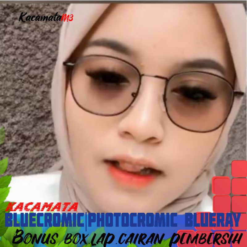 kacamata lensa bluecromic atau photocromic blueray bisa normal minus plus cilinder tergantung permintaan sampai minus 5 cyl 2 harga masih sama kaka tulis saja pesanan kaka di catatan saat order free box lap cairan pembersih kacamata