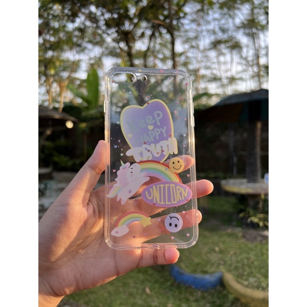 IPhone 7Plus 8Plus 7 8 Plus Softcase TPU motif Cute Rainbow unicorn kuda Sapi leopard Pelindung Kame