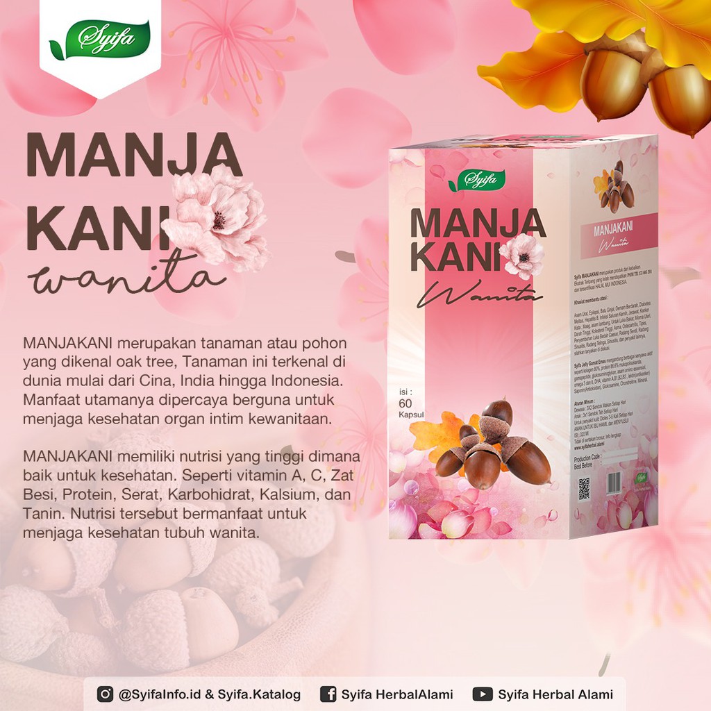 Manjakani Kanza 60kpsl I Syifa Herbal Alami I Manjakani Wanita Indonesia