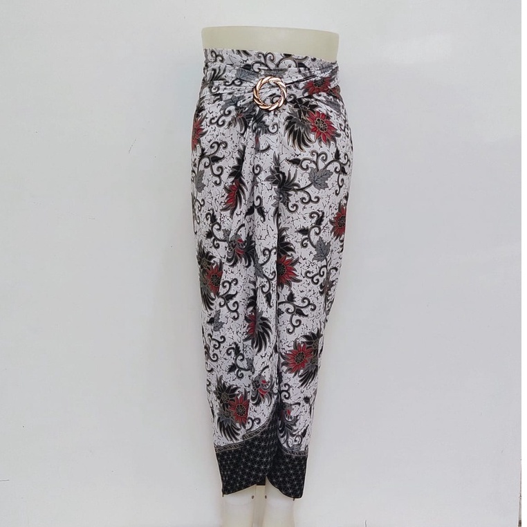 ROK LILIT INSTAN JEIVA REMPEL MAXI BATIK WANITA / ROK BAWAHAN KEBAYA / ROK LILIT BATIK WANITA-azalea putih