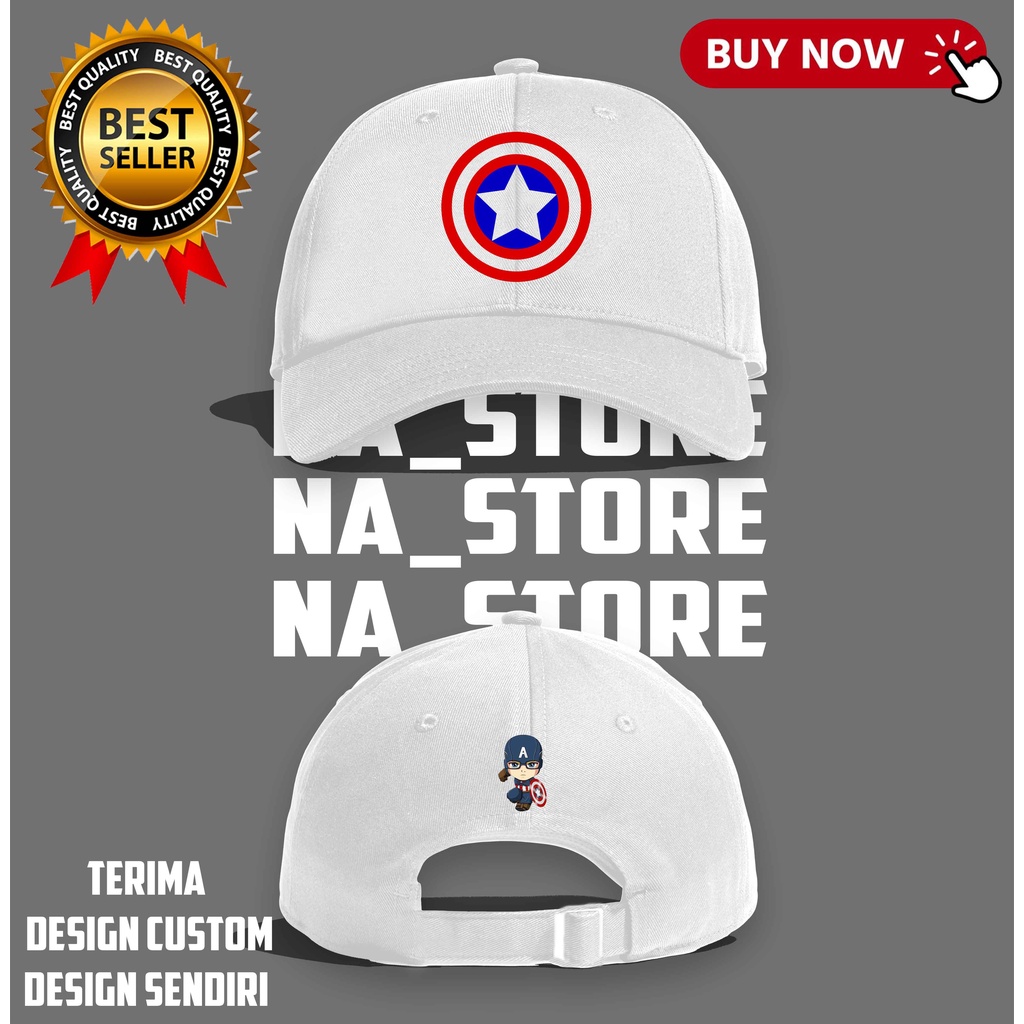 Topi Baseball MARVEL CAPTAIN AMERICA keren BERKUALITAS  Pria Wanita MARVEL