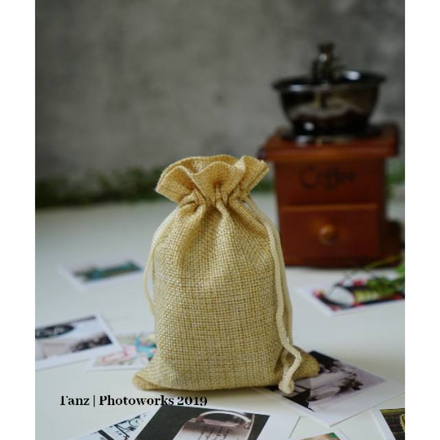 Pouch Jute size 10 x 14 cm / Pouch Kopi / Pouch Goni