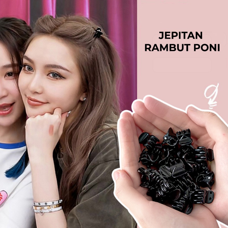 Jepit Rambut Jedai Korea Perempuan Mini 1 Set 10 Pcs Hitam Aksesoris Rambut minimalis AK209