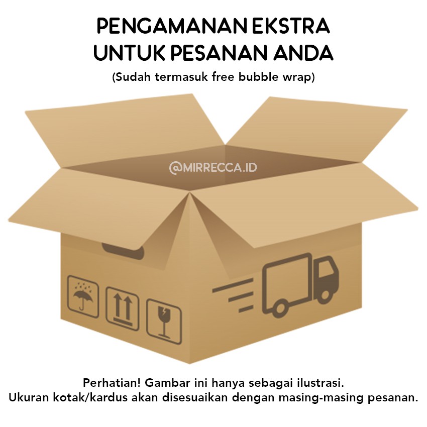

TAMBAHAN EXTRA BOX / DUS FOR SAFETY PACKAGING (SUDAH TERMASUK FREE BUBBLE WRAP) | PACKING AMAN