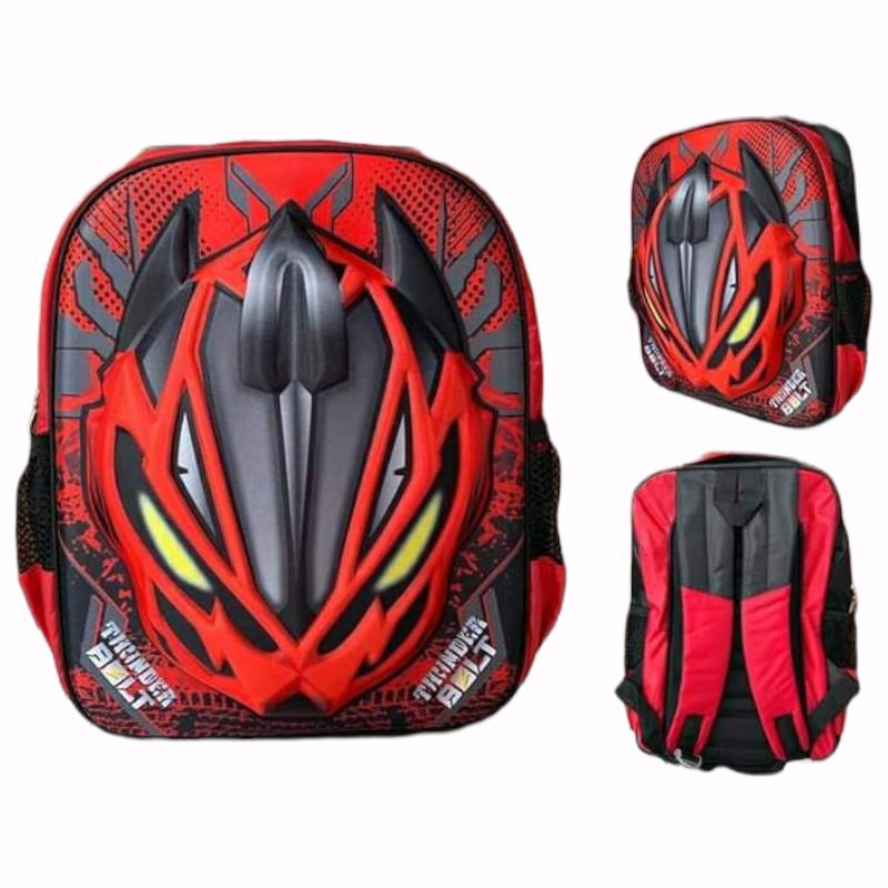 Tas Anak Sekolah SD Bumblebee 3D Merah Ransel Sekolah Import Super Premium