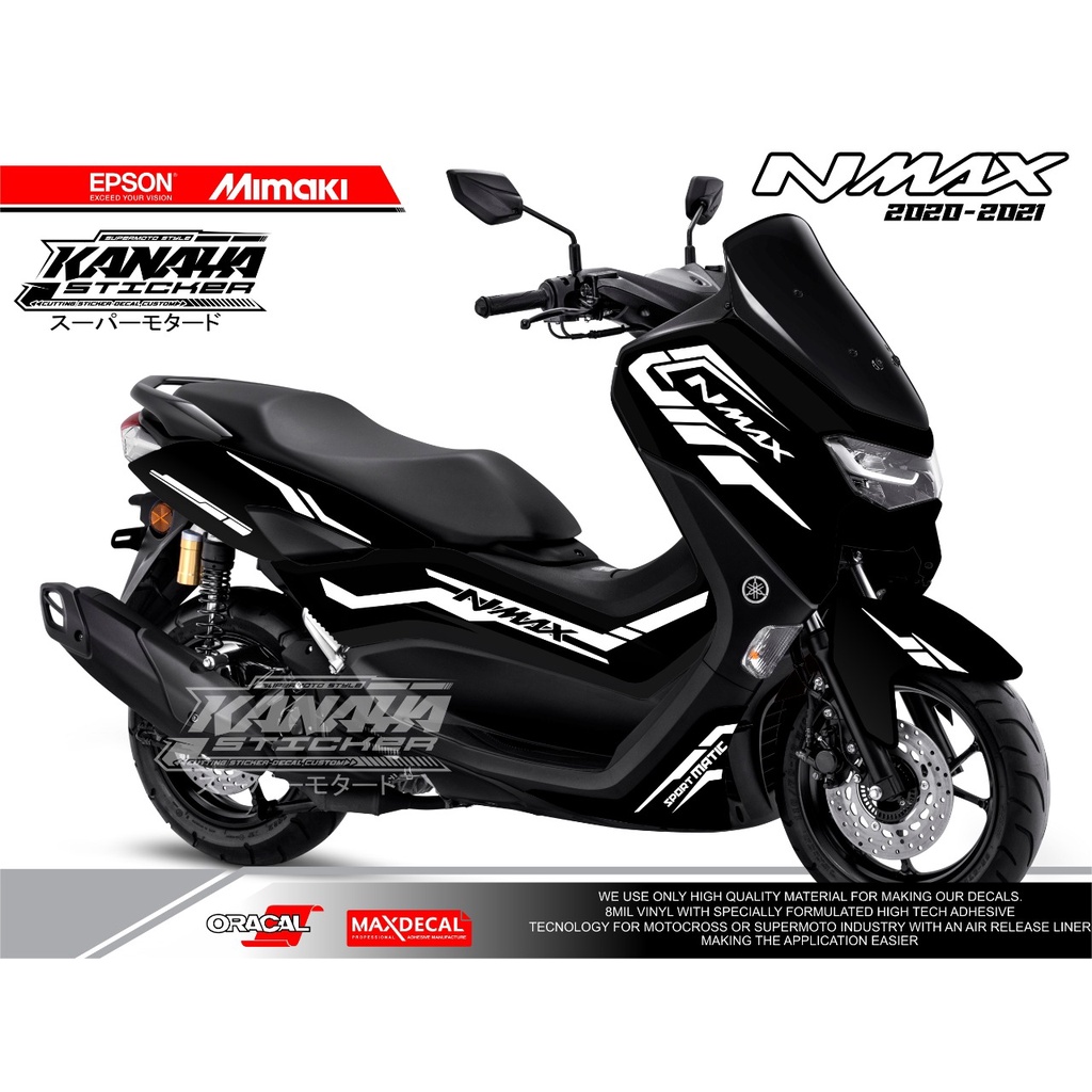 STRIPING NMAX STICKER CUTTING NMAX NEW DESIGN KANAYA STICKER WARNA STICKER PUTIH