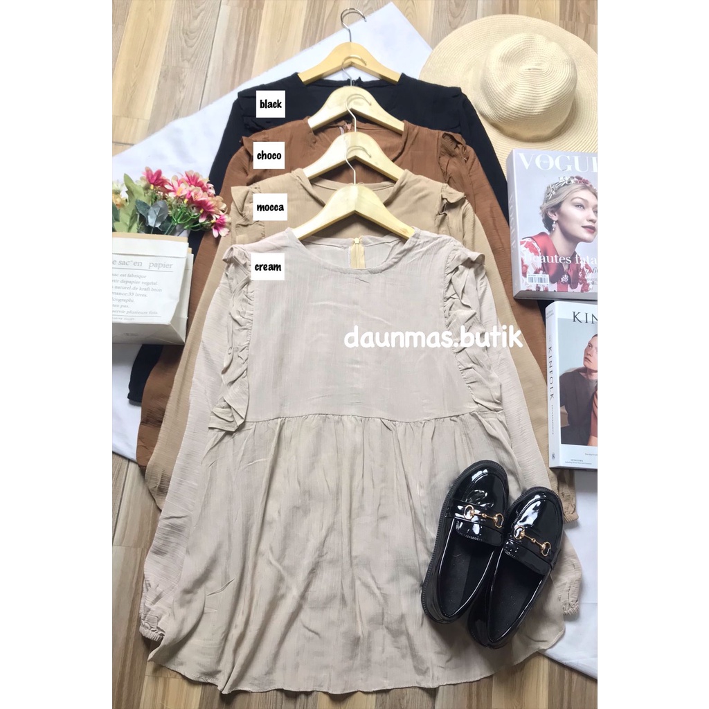 1KG MUAT 5PCS | VALLEY BLOUSE RUFFLE AIRFLOW CRINKLE HITS OOTD SELEBGRAM FASHION GROSIR WANITA TERMURAH