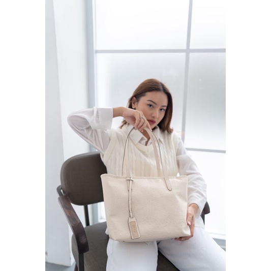 Tote bag Flicka W 27 Ivory