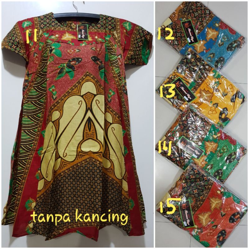 YULI - DASTER KLOK KATUN LD 105 /PB 96 CM BATIK KENCANA UNGU LABEL HITAM(KUH)