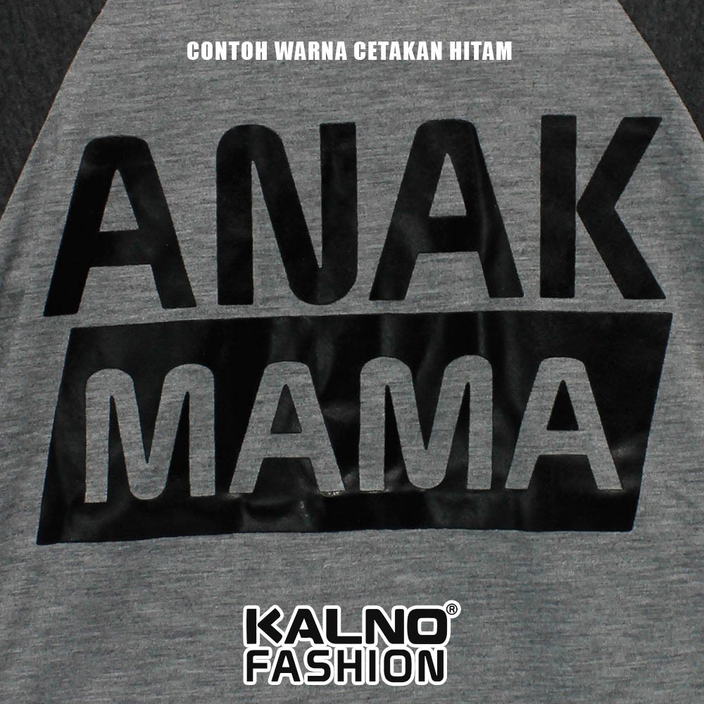 Baju / kaos kombinasi Print Anak MAMA HITAM K31 Umur 1-7 Tahun