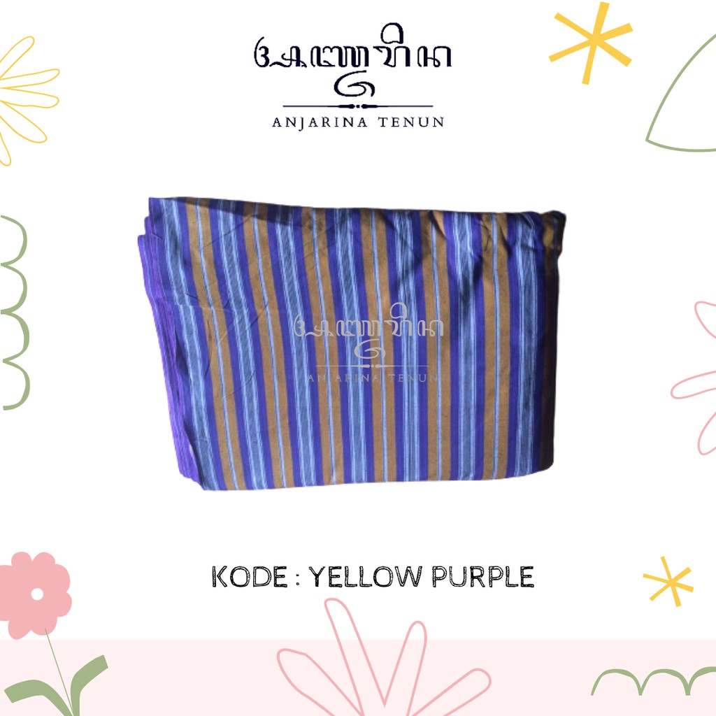 Kain Lurik Yellow Purpel - Anjarina Tenun Klaten