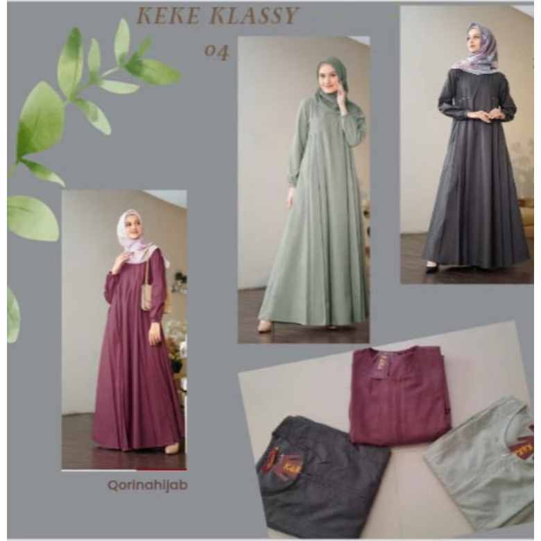 Gamis Keke terbaru / Keke klassy 04 / gamis basic / gamis hitam