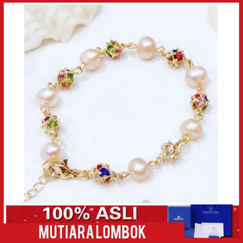 perhiasan mutiara lombok asli gelang mutiara gelang wanita gelang mutiara lombok gelang mutiara air 
