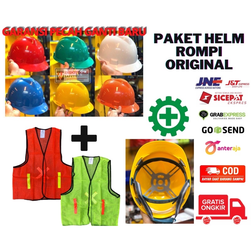 1 set PAKET HELM SPAREPART STAZ-ON SAFETY DAN ROMPI JARING