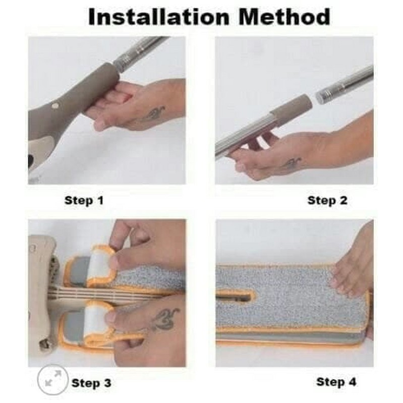 Double Sided Lazy Mop Inovasi terbaru Alat pel lantai dua sisi ultra serbaguna multifungsi 2in1 Kain