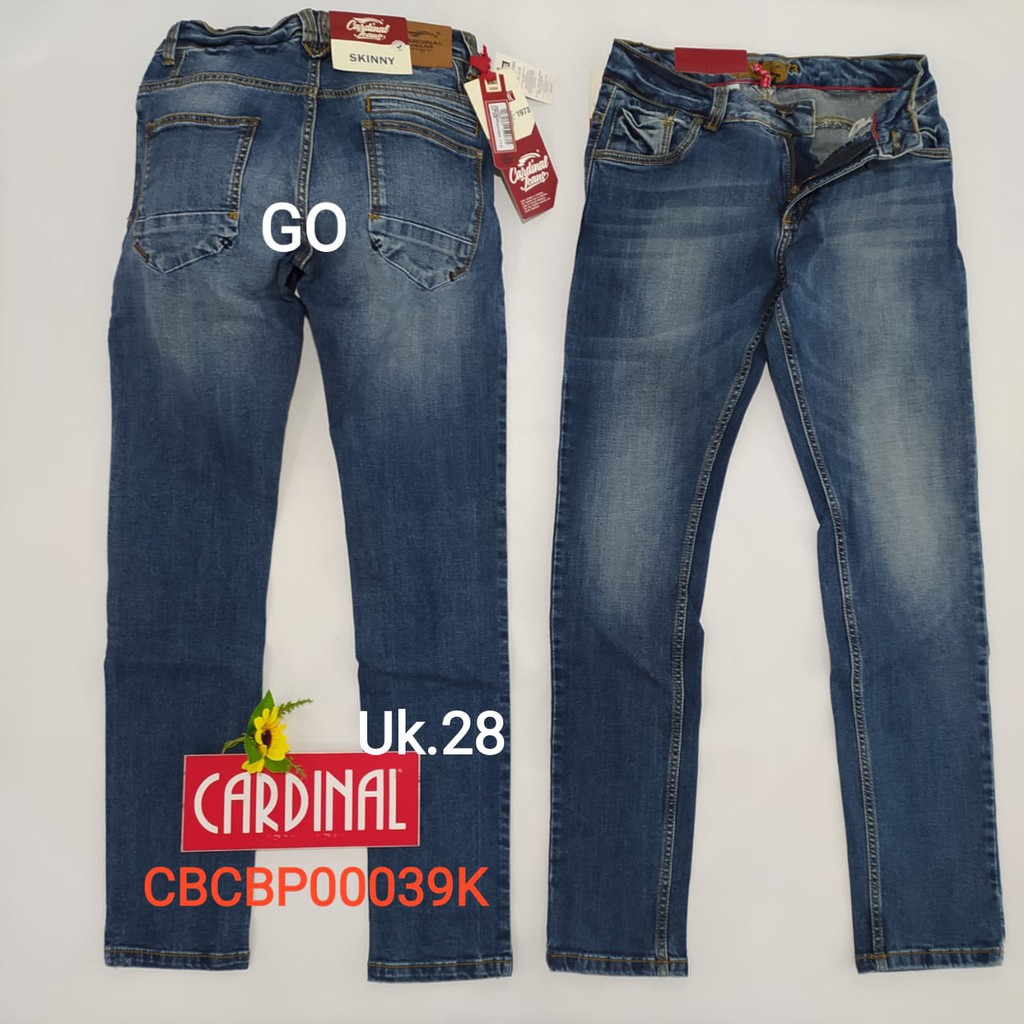 bb 27-28 CARDINAL CBCBP Celana Panjang Jeans Pria Pencil Stretch Slimfit Super Skinny Sobek Bermuda