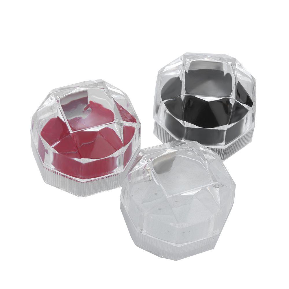 R-flower Jewelry Box Cantik Transparan Crystal Ring Organizer