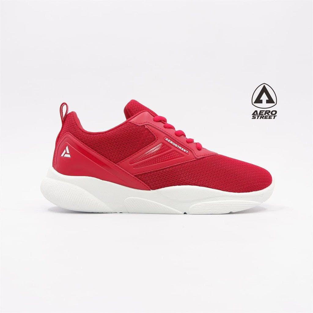 Aerostreet Audrey Merah Putih - Sepatu Sneakers Casual Sport Pria Wanita Aero Street
