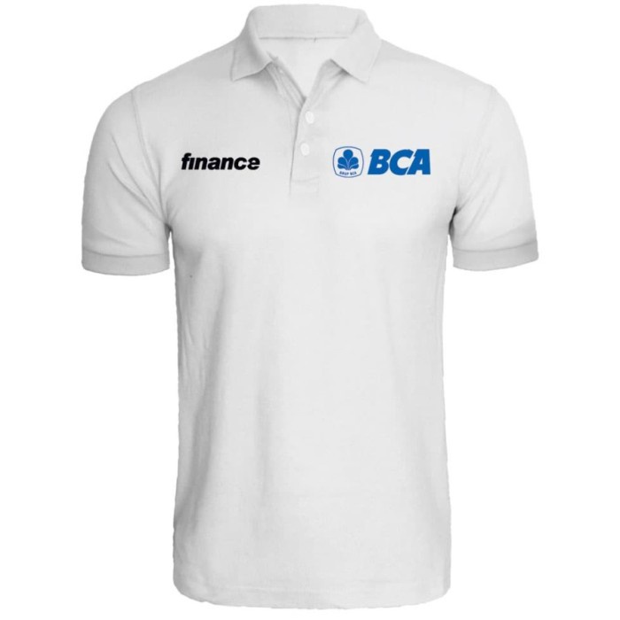 KAOS POLO BAJU KERAH DISTRO BANK BCA FINANCE POLOS CUSTOM INDONESIA BAHAN BERKUALITAS