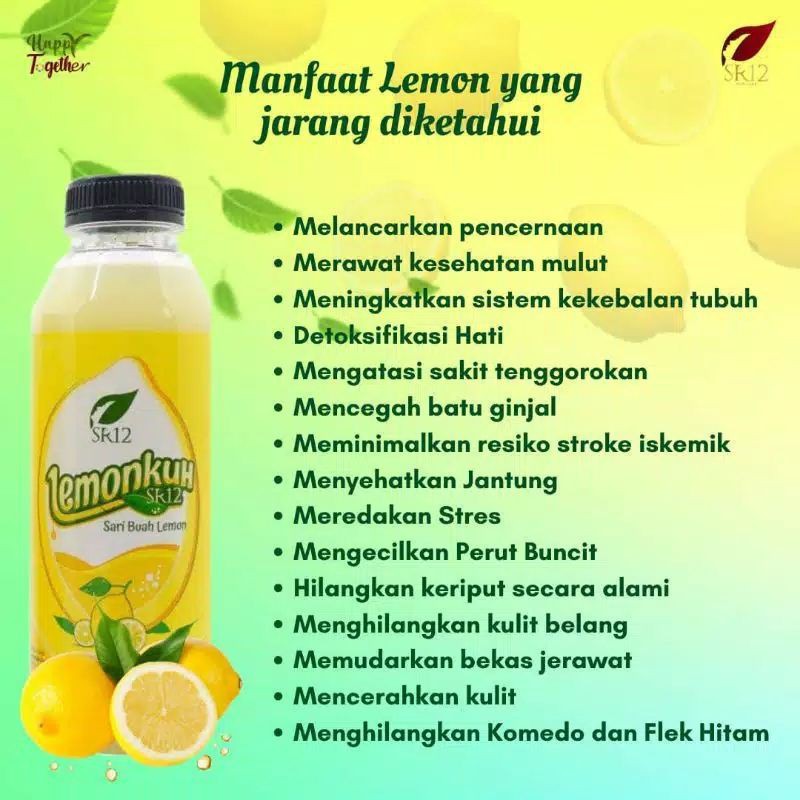 Lemon Diet Lemonkuh SR12 Sari Buah Lemon Penurun Berat Badan Tinggi Vitamin C Untuk Kekebalan Tubuh