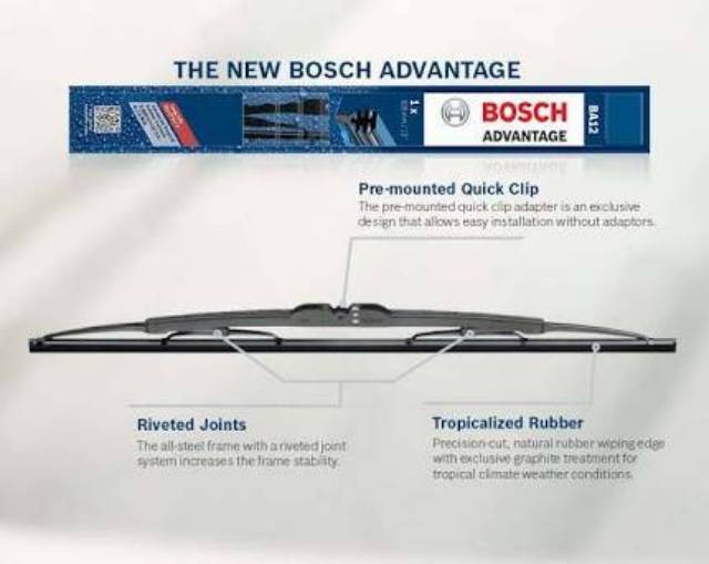 WIPER MOBIL BOSCH ORIGINAL TYPE ADVANTAGE ( GAGANG BESI )