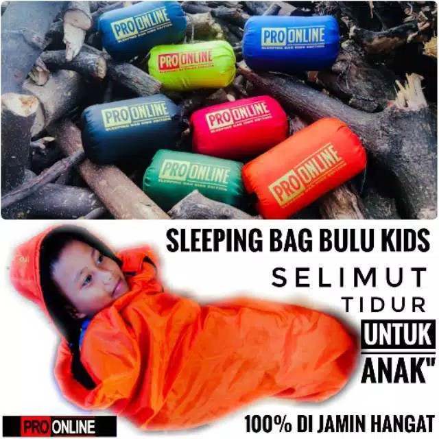 Sleeping Bag Kids / Selimut Tidur Anak Popar Bulu / Kantung Tidur Anak/ Sleeping Bag Camping Outdoor