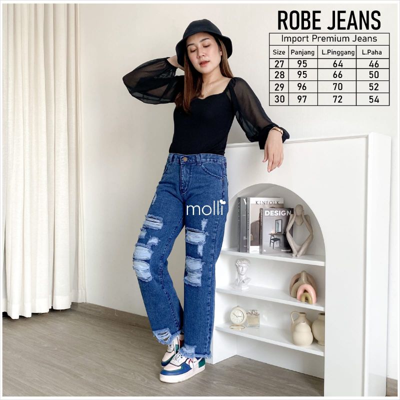 ROBE JEANS KULOT IMPORT WANITA