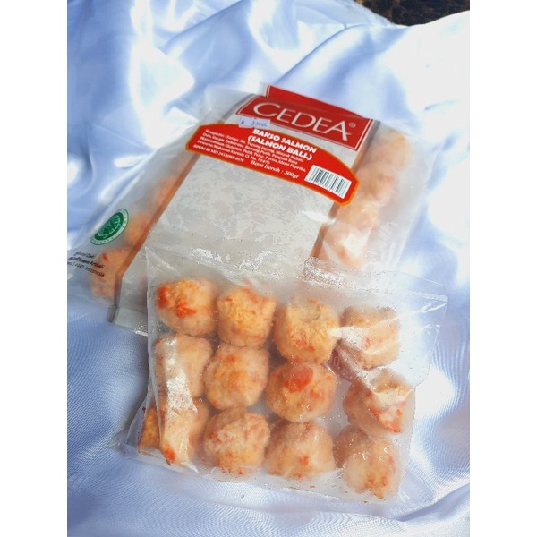 Cedea Salmon Ball REPACK 200gr/ Bakso Salmon/ Bakso Ikan/ Seafood Olahan/ Ikan Olahan/ Produk Cedea