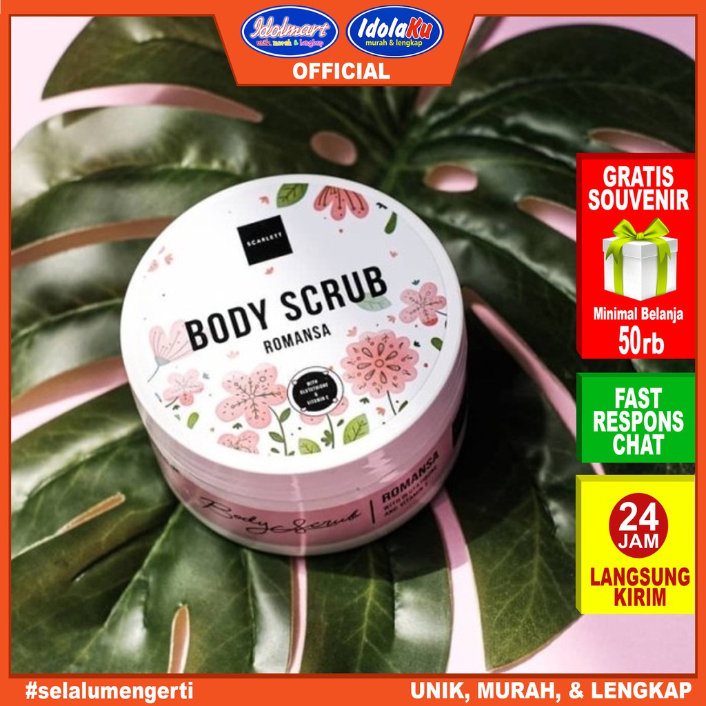 IDOLAKU Scarlett Whitening Body Scrub Romansa 250ml