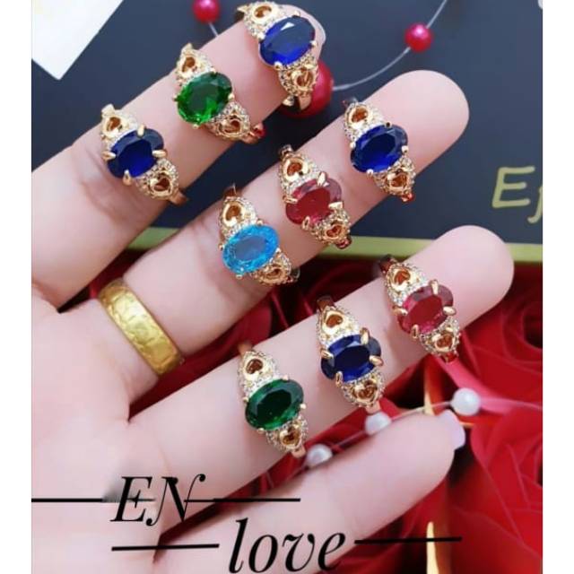 Cincin xuping warna warni