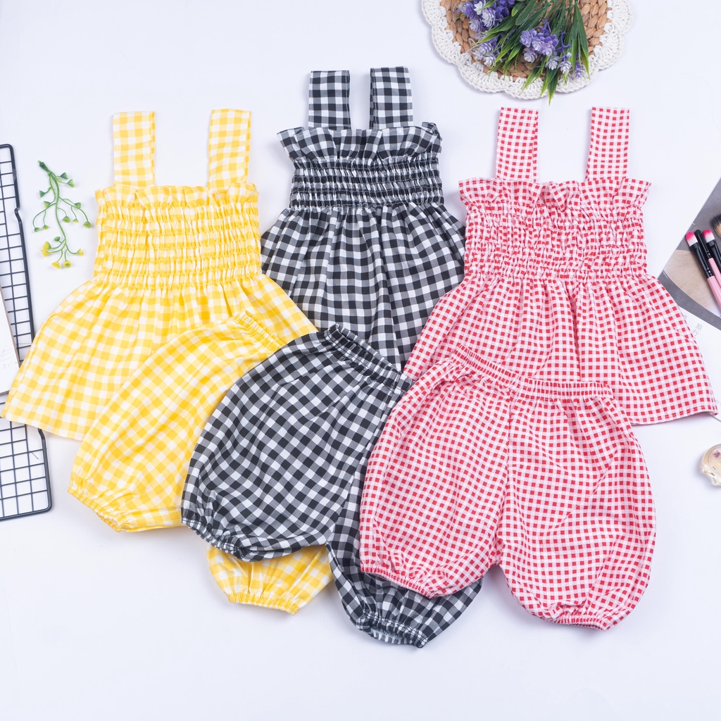 IL - SETELAN ANAK AFINA ANAK PEREMPUAN / SETELAN TARTAN BABYDOLL BALITA