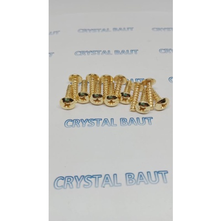 100 Pcs Baut Only GOLD SEKRUP Skrup Body Vario M4X16 Emas cacing honda matic 100pcs Baut Skrup Body Vario Gold / Emas  4x16 Cacing Honda metic