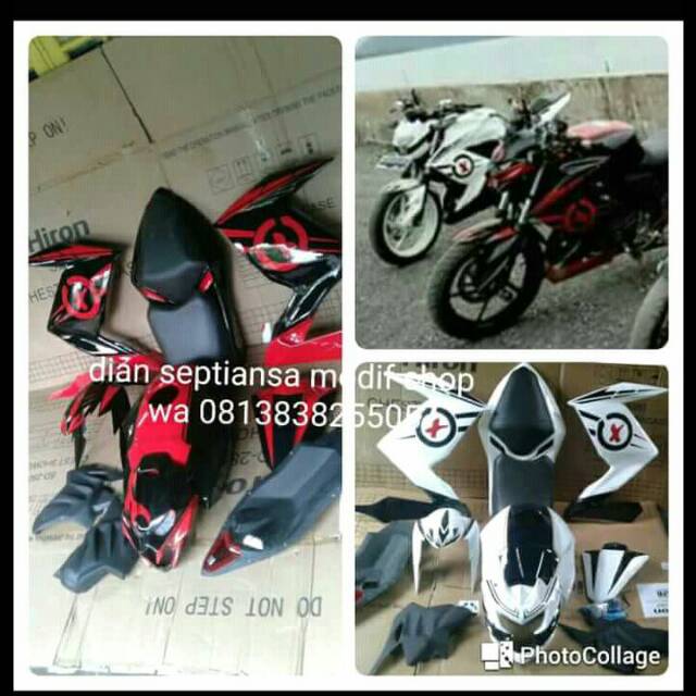 Half fairing Zx 250 untuk byson carbu
