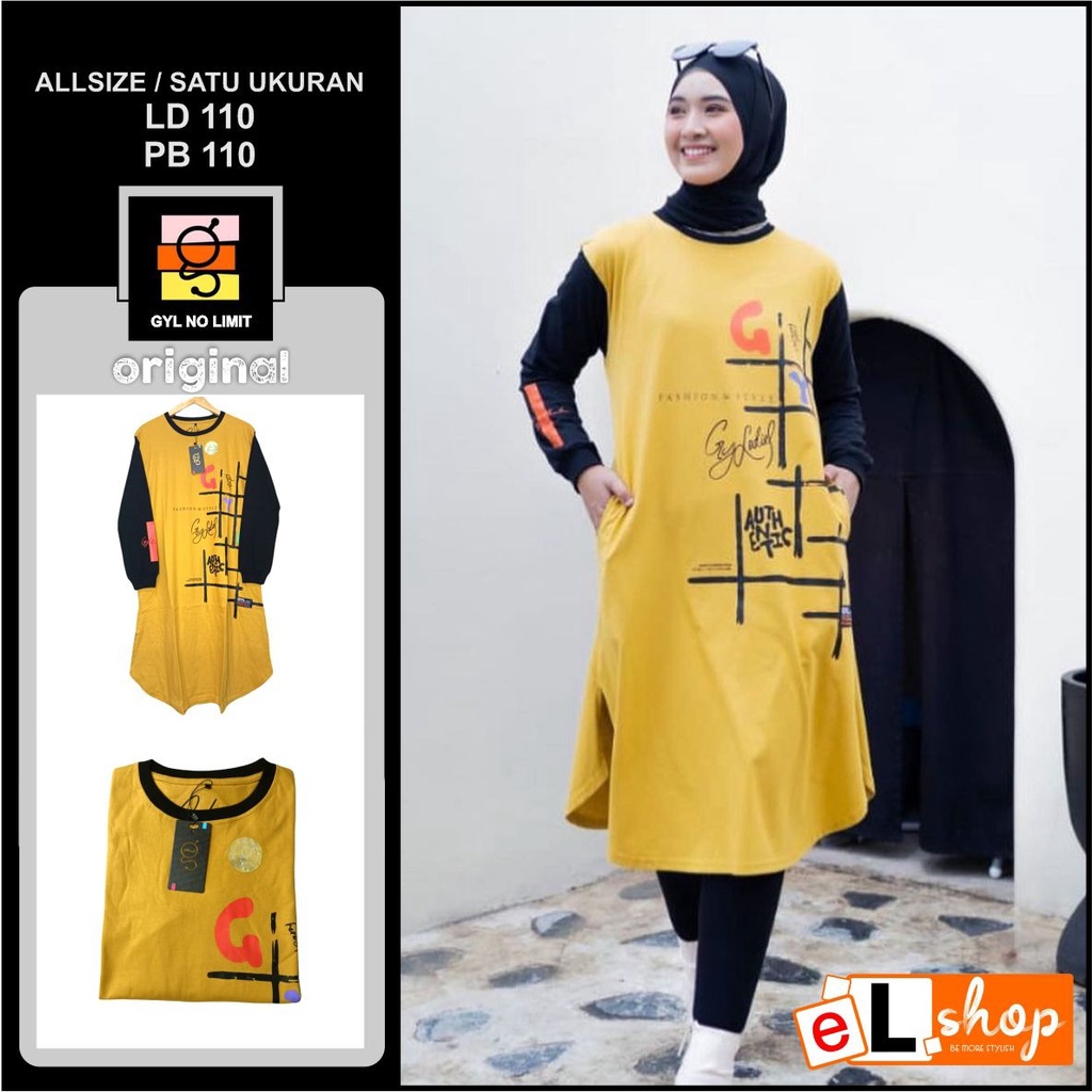 TUNIK GYL AUTHENTIC ORI TERBARU 2022 ORIGINAL 100% AUTHENTIC MAXI TREND FASHION BUSANA MUSLIM TERLAR