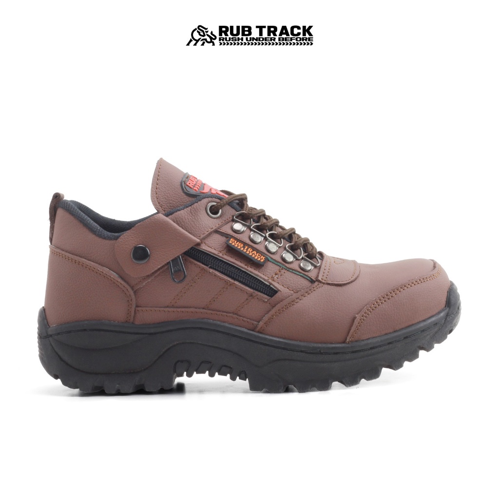 SEPATU SAFETY PRIA KULIT ASLI LOW BOOTS TRACKING SAFETY SHOES UJUNG BESI RUBICON TIREX RESLETING