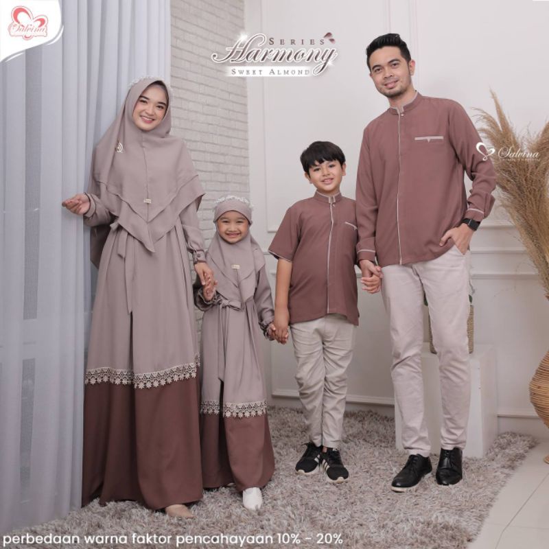 (pelunasan) Sarimbit Harmony by Salvina | family set | gamis couple