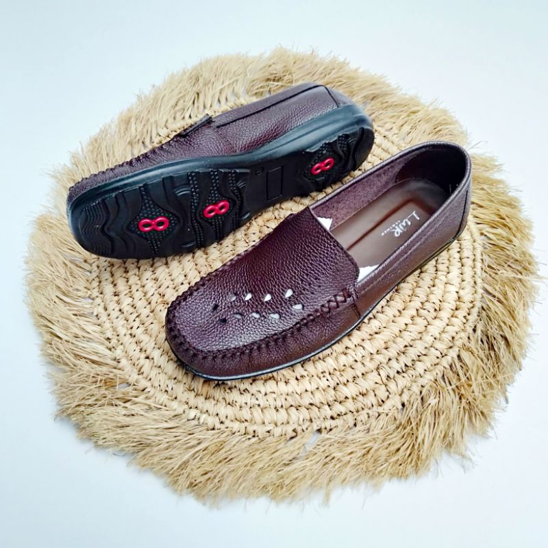 SEPATU SEPATU KULIT UNTUK WANITA KODE [060 MOCCASIN] KASUT WANITA