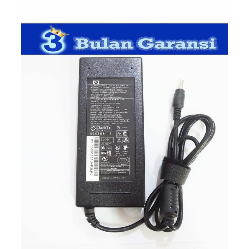 Stok Baru Charger Adaptor Laptop Cocok Untuk Compaq DV2000 18.5V 4.9A (4.8mm*1.7mm)
