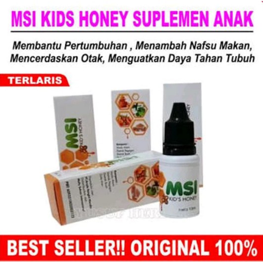 MSI Kids Honey Madu Suplemen Anak Pertumbuhan Nafsu Makan Mencerdaskan Otak Daya Tahan Tubuh
