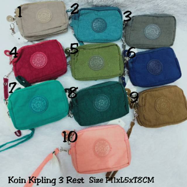 DOMPET KOIN KIPLING 3 RUANG