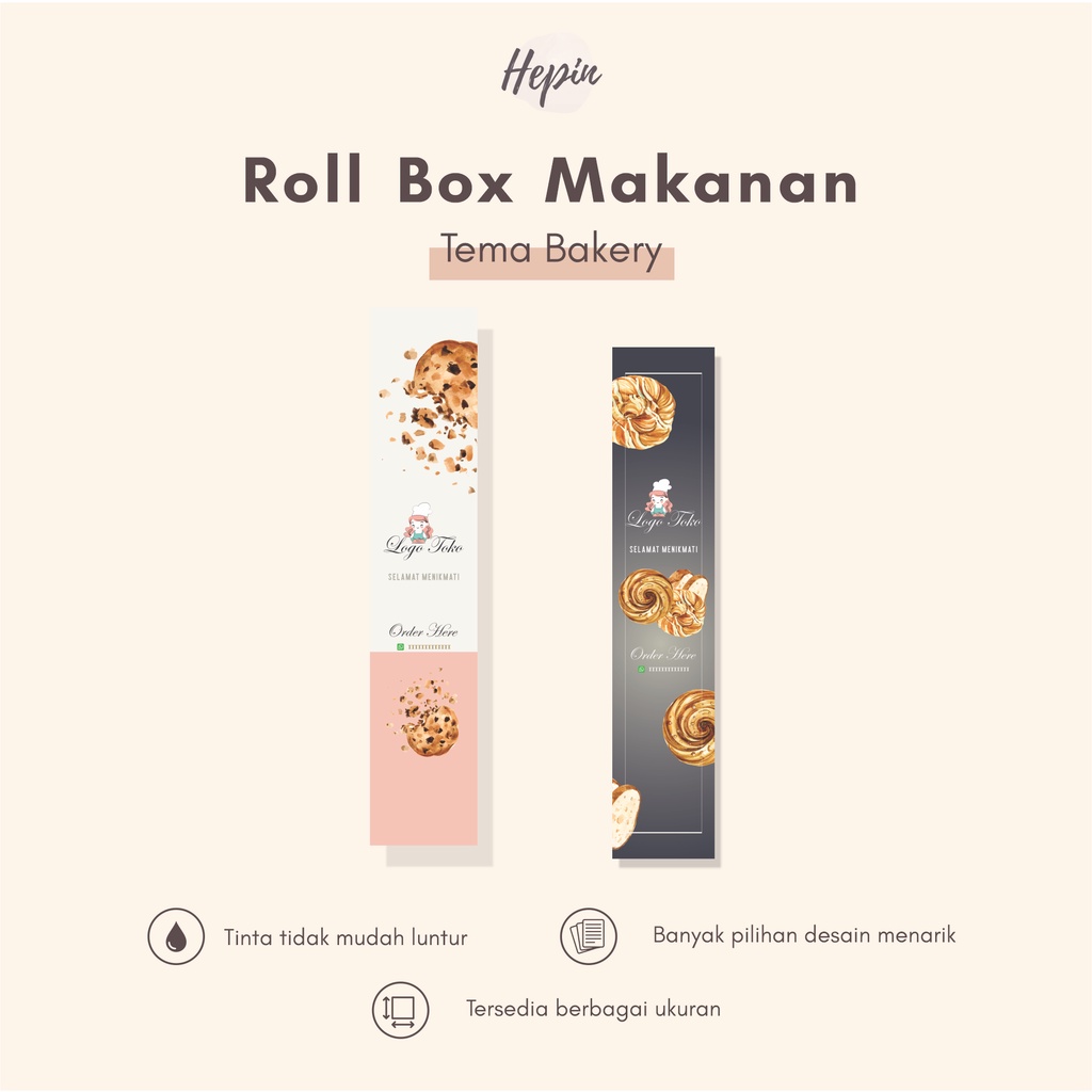 

Paper Belt Box BAKERY - Roll Box - Roller Box Makanan - Roll Label