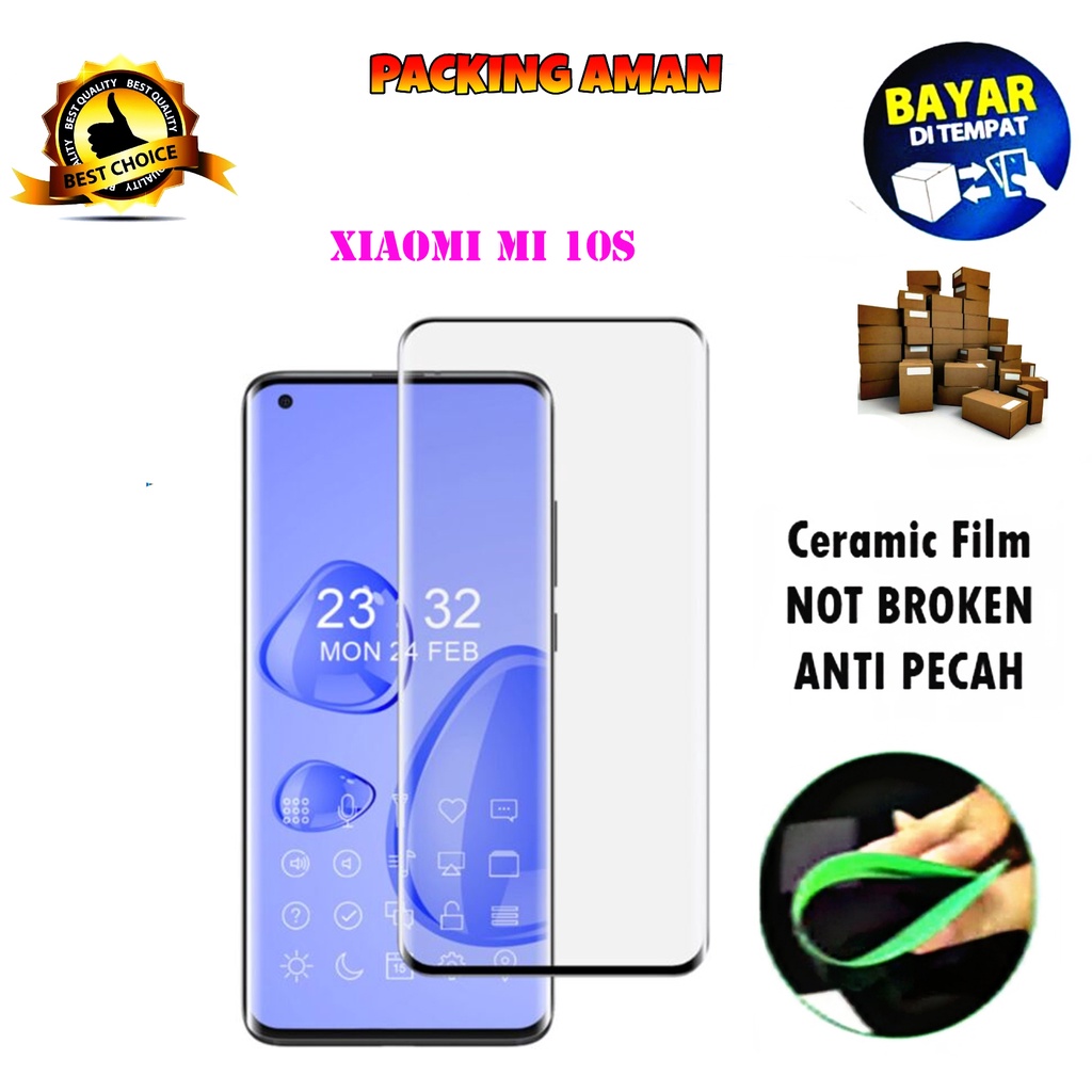 Tempered Glass Xiaomi Mi 10s FULL COVER FULL SCREEN Ceramic Film Anti Gores