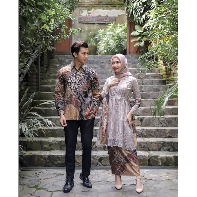 MECA SERIES COUPLE (Brown) Kebaya Couple Modern, Kebaya Tunik Tunangan Lamaran, Kebaya Wisuda