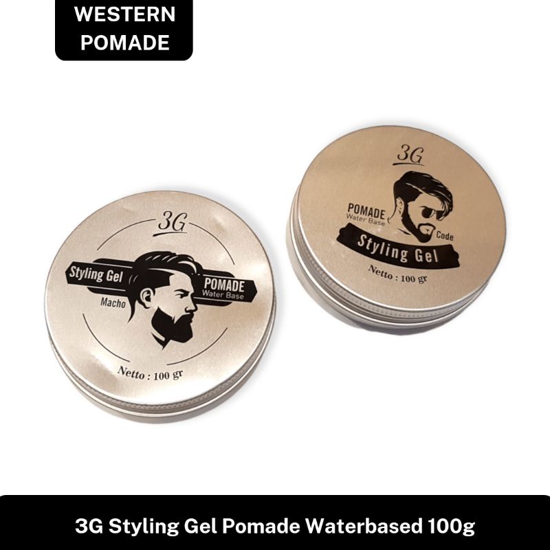 3G Hair Styling Gel Pomade Waterbased 100g
