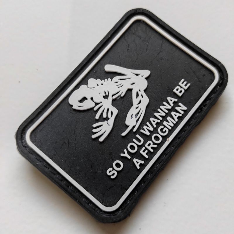 patch rubber logo so you wanna be a FROGMAN/rubber patch navy seals/tempelan emblem karet velcro