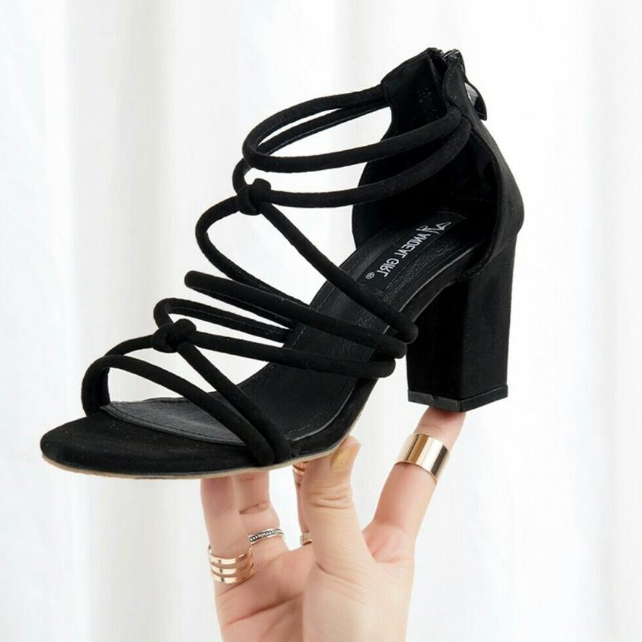 ☉  Sepatu Hak Tinggi Wanita NLT Heels Tahu tali lilit ☇