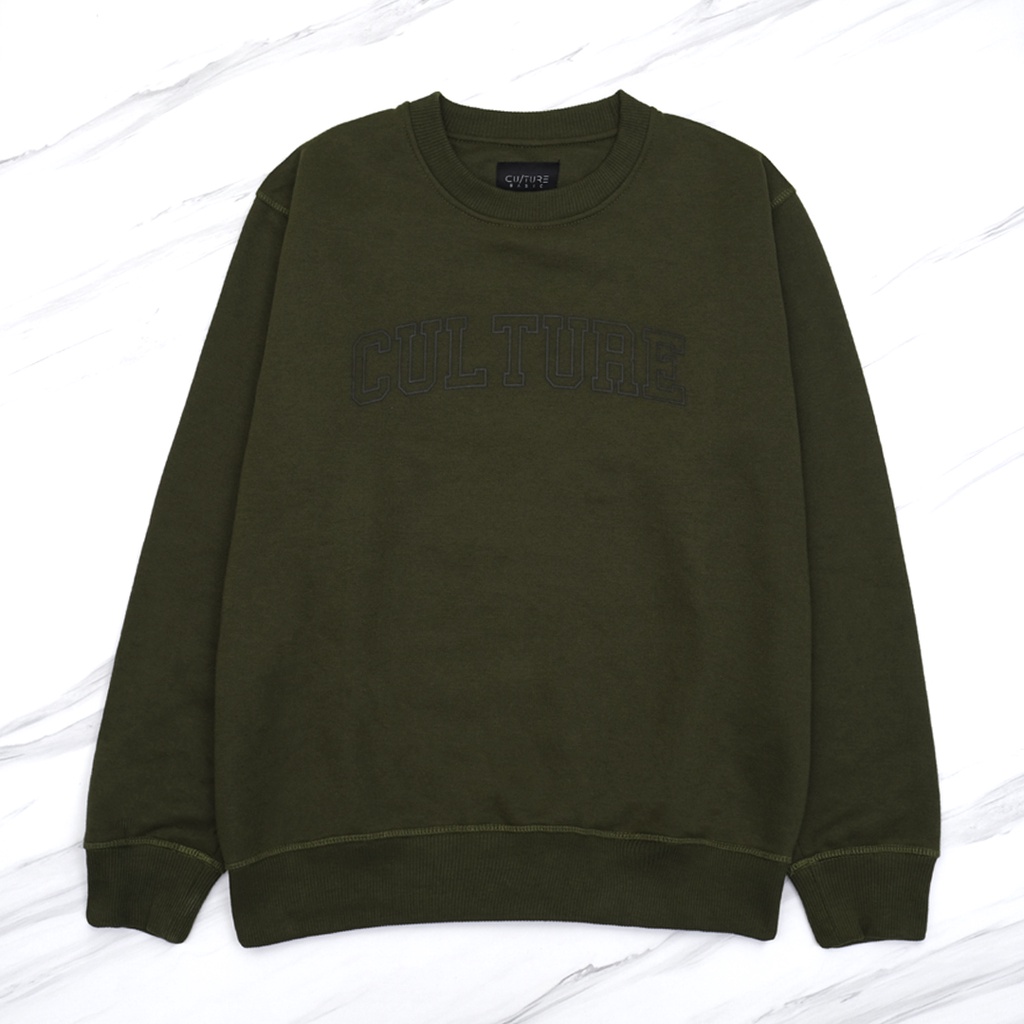 CULTURE BASIC | CREWNECK OLIVE VOL.2 BIG LOGO